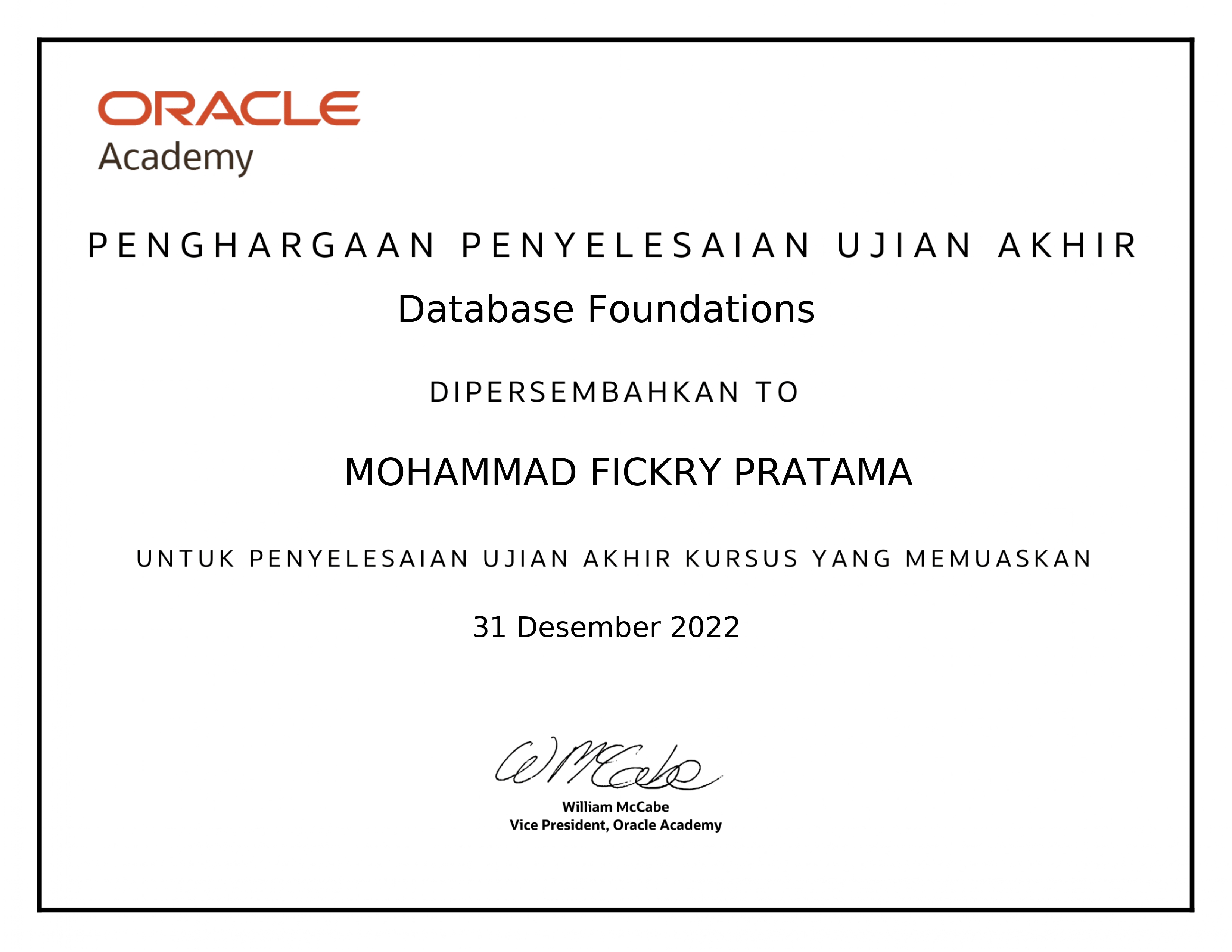 Database Foundation