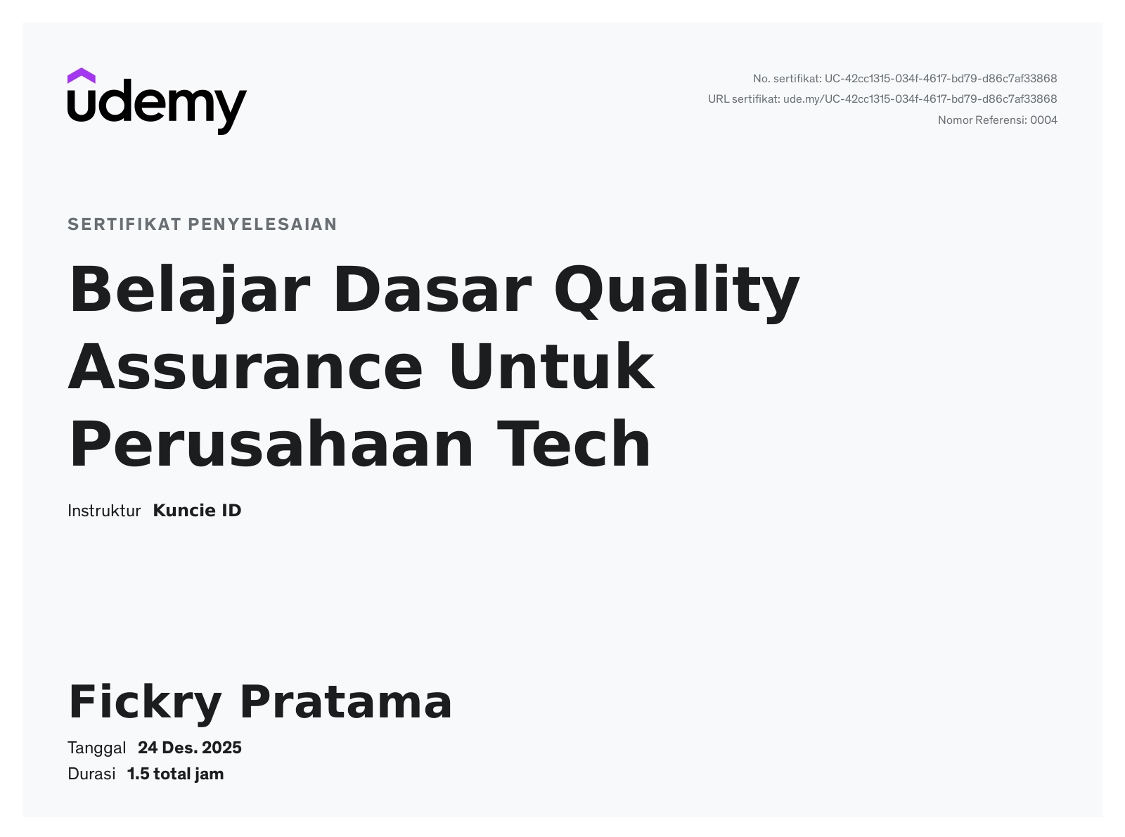 Belajar Dasar Quality Assurance